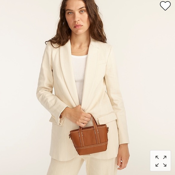 J. CREW Leather Mini Montauk Tote Bag New - Picture 3 of 14